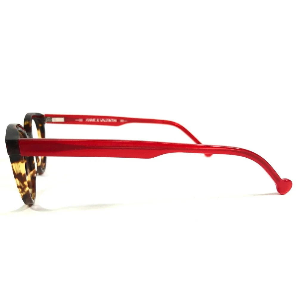 Anne & Valentin Petite Eyeglasses Frames MINA 8B04 Brown Tortoise Red 43-18-138